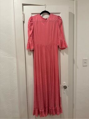 Batsheva Pink Leopard Dress